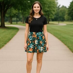Floral Skater Skirt